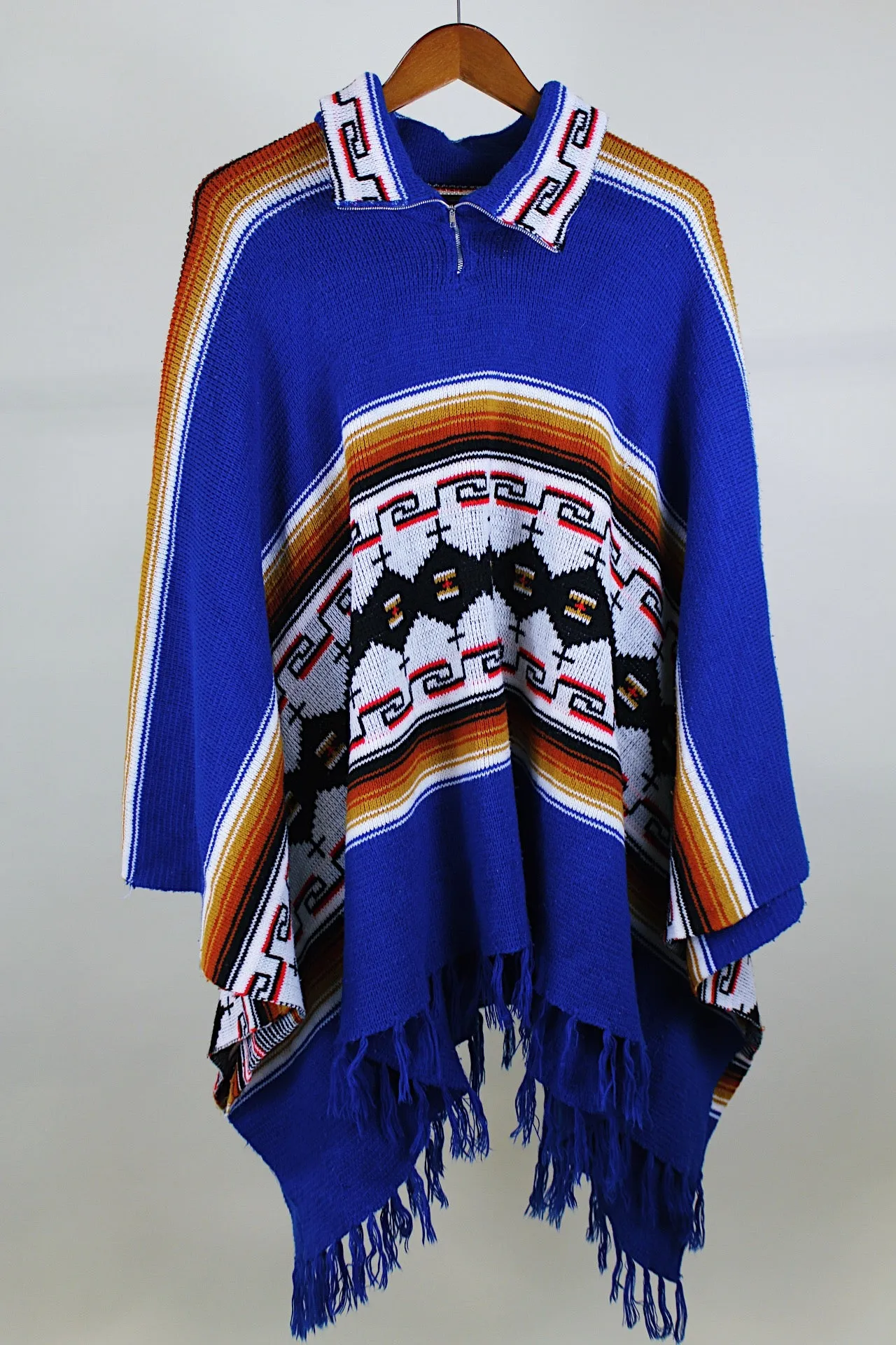 Fringe Trim Poncho