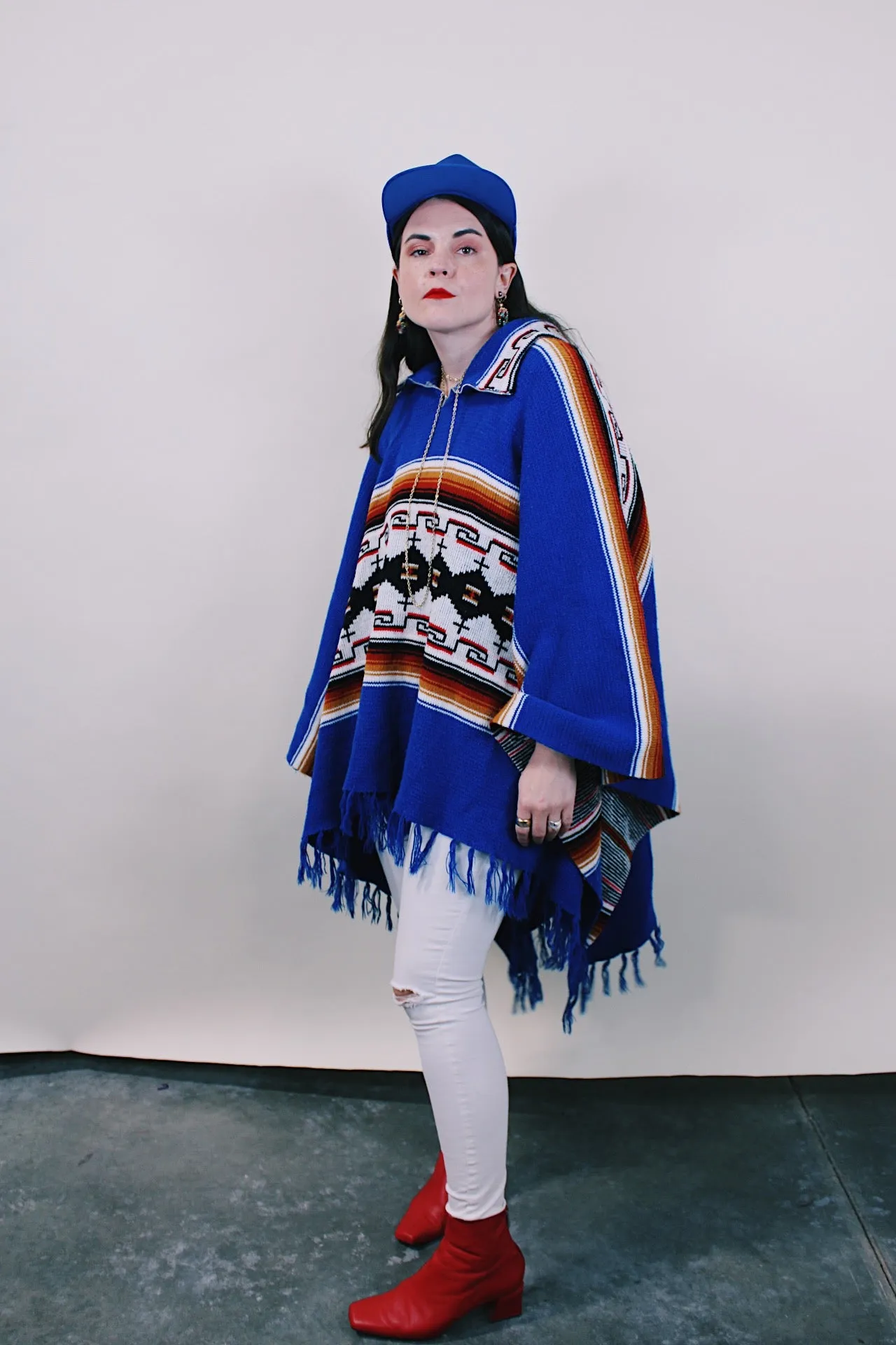 Fringe Trim Poncho