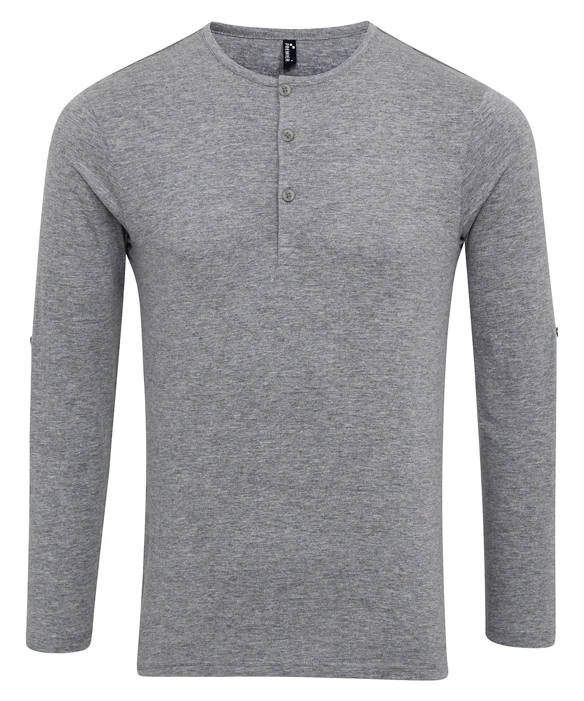 Grey Marl - Long John roll-sleeve tee