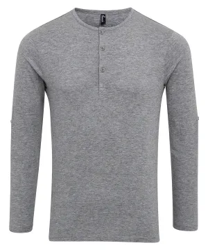 Grey Marl - Long John roll-sleeve tee