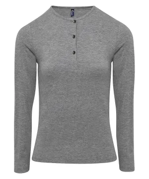 Grey Marl - Women's Long John roll-sleeve tee (C)