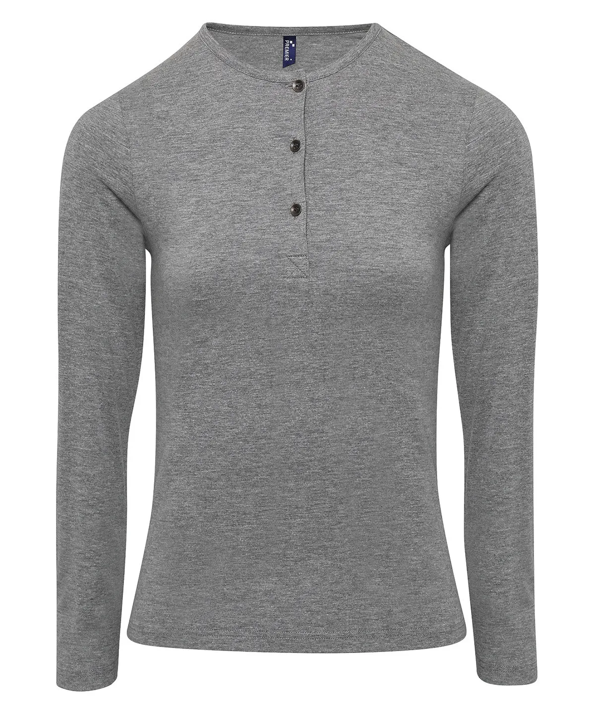 Grey Marl - Women's Long John roll-sleeve tee (C)