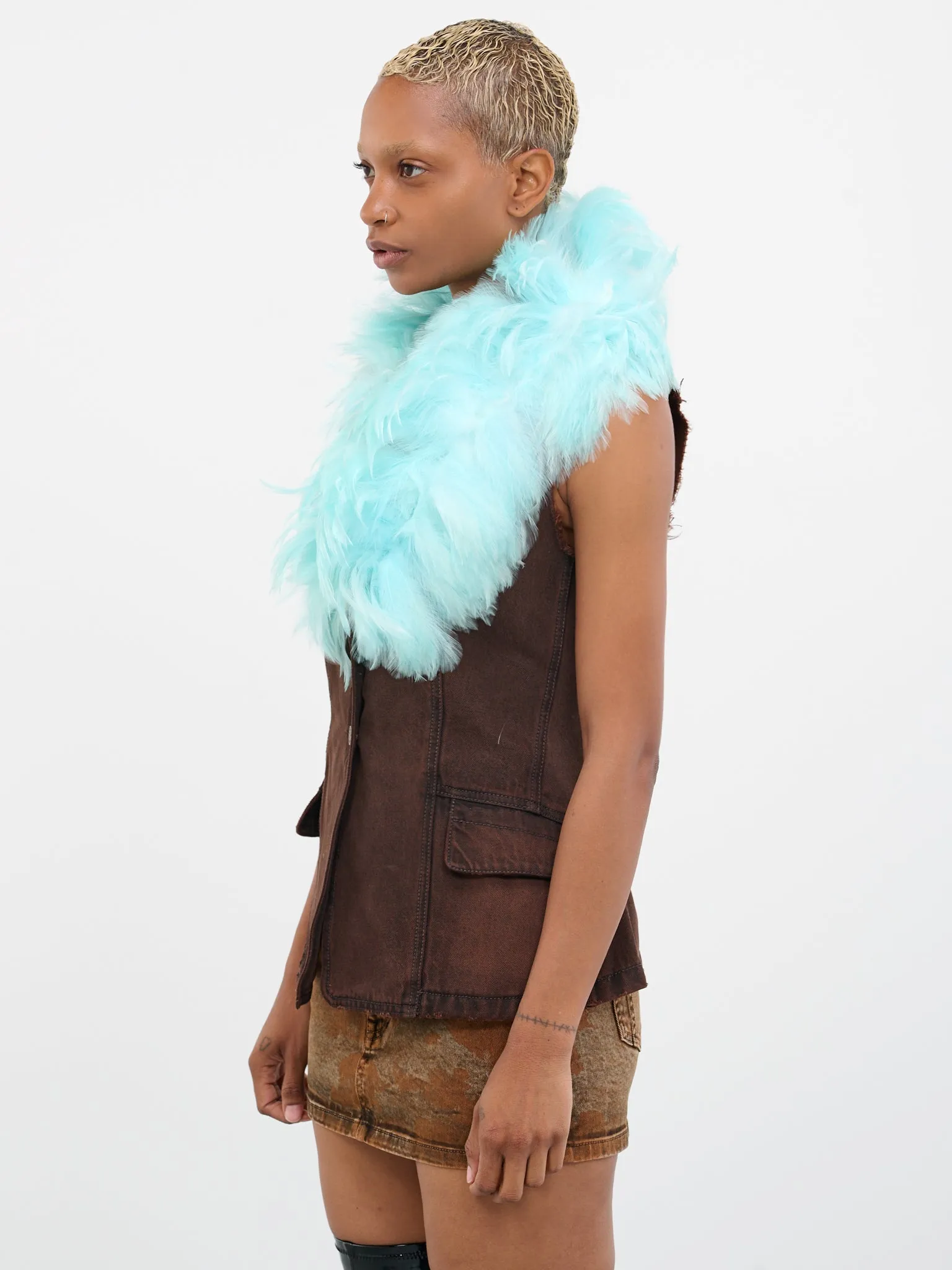 Gusa Denim Blazer (W3GU15D4RV0-GUSA-FEATHER-BROWN)