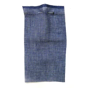 Handloomed Navy Grid