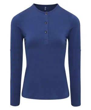 Indigo - Women's Long John roll-sleeve tee