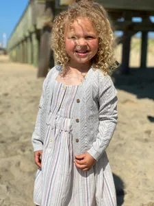 Kenzie Grey Girls Cardigan Sweater - Select Size