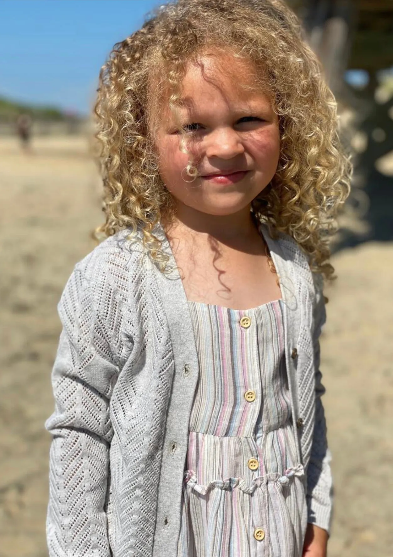 Kenzie Grey Girls Cardigan Sweater - Select Size
