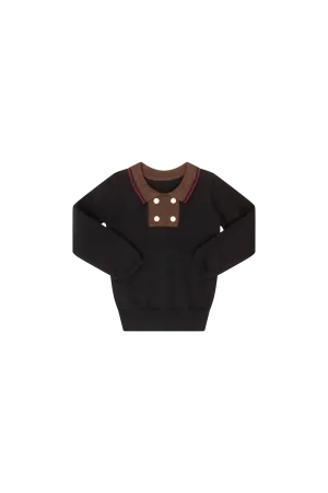 Kipp Black Colorblock Sweater