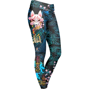 Kitsune Leggings - Blue Edition