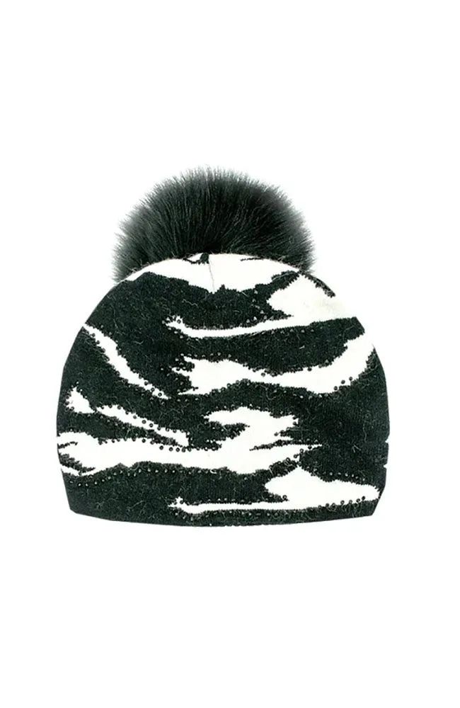 Knit Hat Camo Slouch Fit