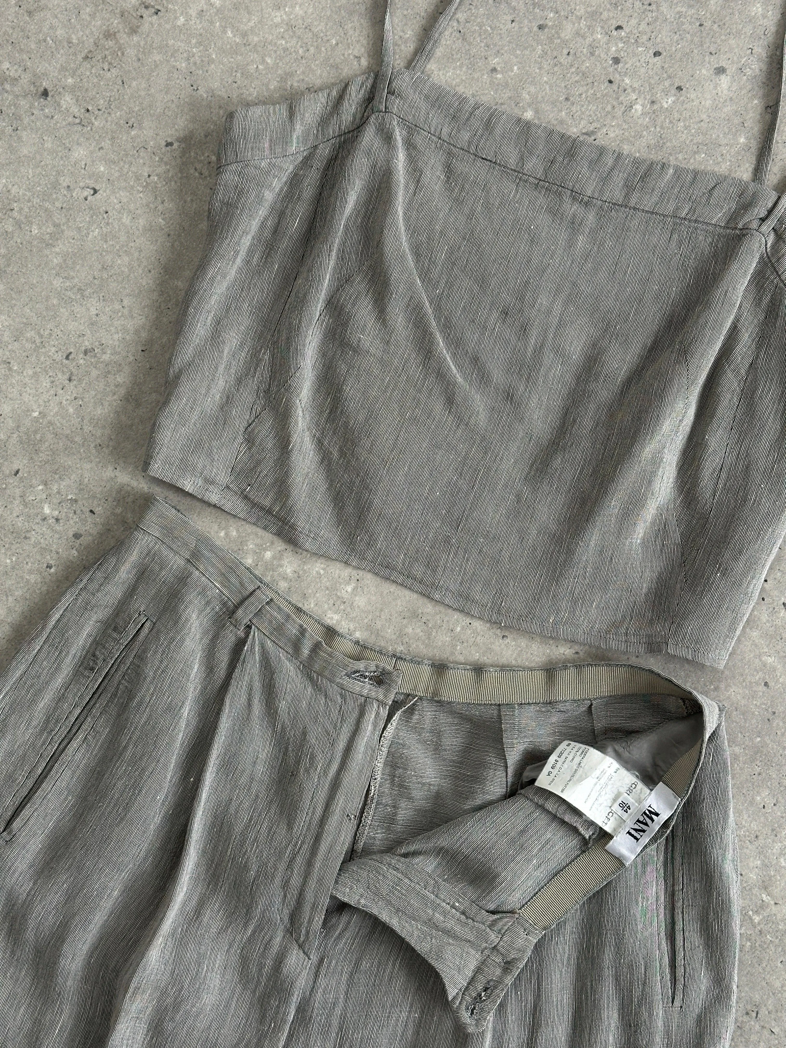 Mani By Armani Linen Two Piece Top & Trouser Co Ord Set - S/W26