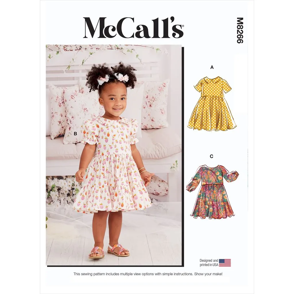 McCall's Pattern M8266 Toddlers' Dresses