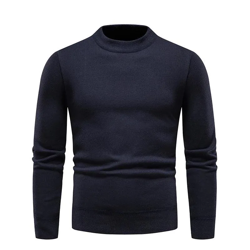 Men's Pullover Soft Sweater - Winter Velvet Fleece Warm Slim Fit Shirt