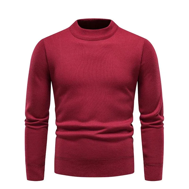 Men's Pullover Soft Sweater - Winter Velvet Fleece Warm Slim Fit Shirt