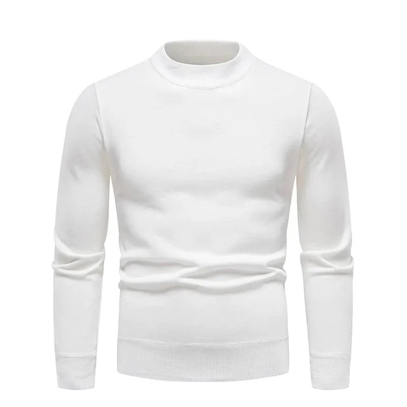 Men's Pullover Soft Sweater - Winter Velvet Fleece Warm Slim Fit Shirt