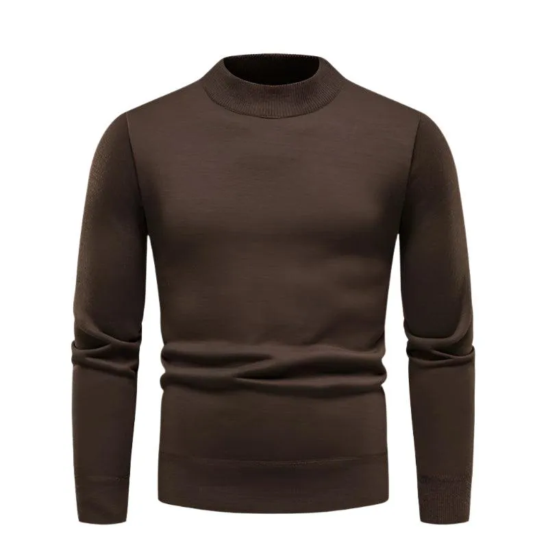 Men's Pullover Soft Sweater - Winter Velvet Fleece Warm Slim Fit Shirt