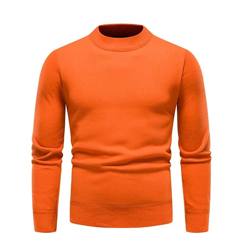Men's Pullover Soft Sweater - Winter Velvet Fleece Warm Slim Fit Shirt