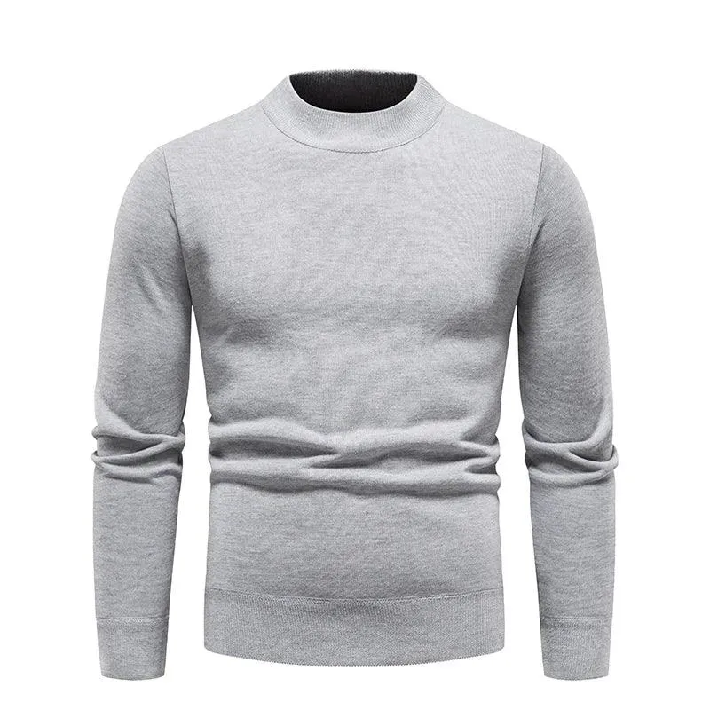 Men's Pullover Soft Sweater - Winter Velvet Fleece Warm Slim Fit Shirt