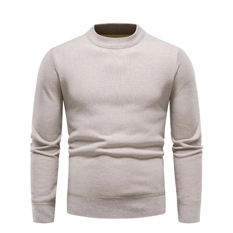 Men's Pullover Soft Sweater - Winter Velvet Fleece Warm Slim Fit Shirt