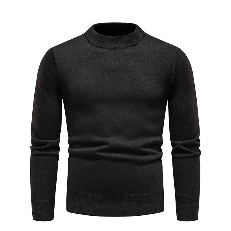 Men's Pullover Soft Sweater - Winter Velvet Fleece Warm Slim Fit Shirt