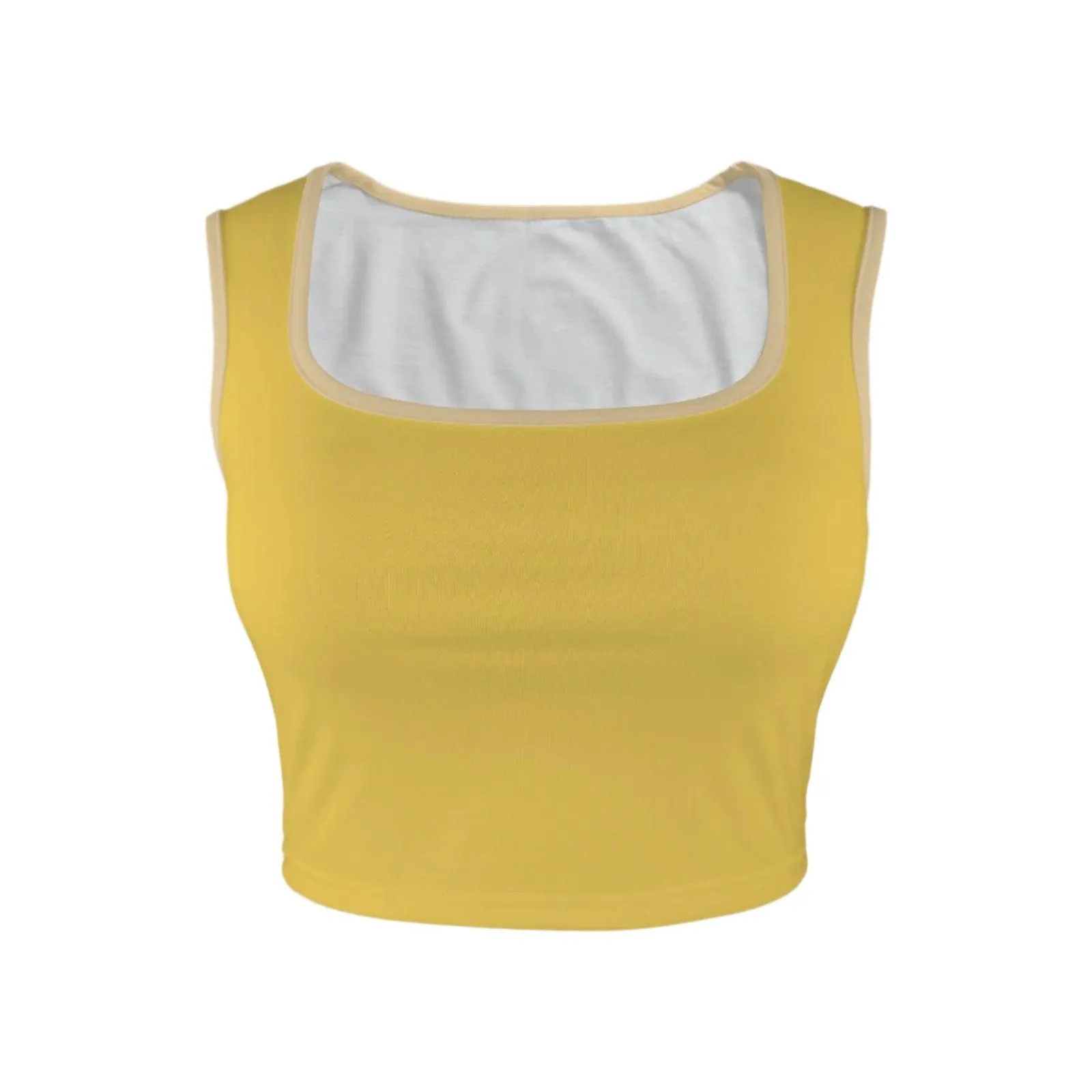 Miarna Yellow Cropped Tank
