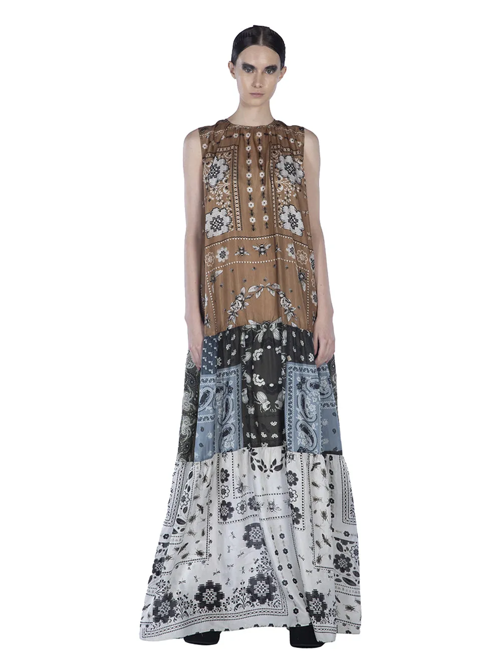 Mix Lightweight Silk Print Sle Multicolor