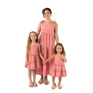 Mommy & Me Pink Raspberries Gauze Dresses Bundle