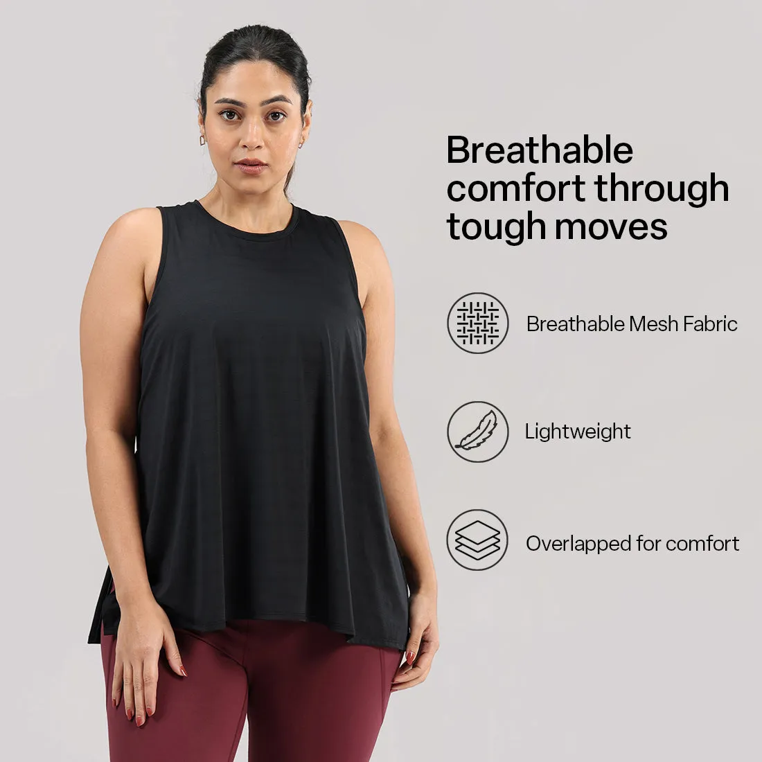 Most Breathable - Overlapped Mesh Tank