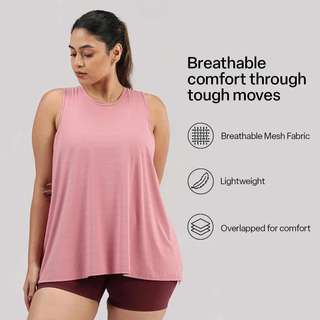 Most Breathable - Overlapped Mesh Tank
