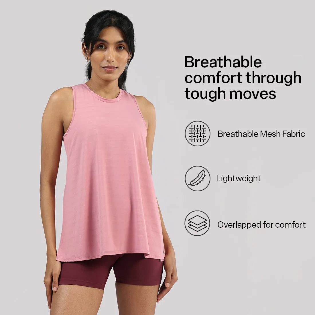 Most Breathable - Overlapped Mesh Tank