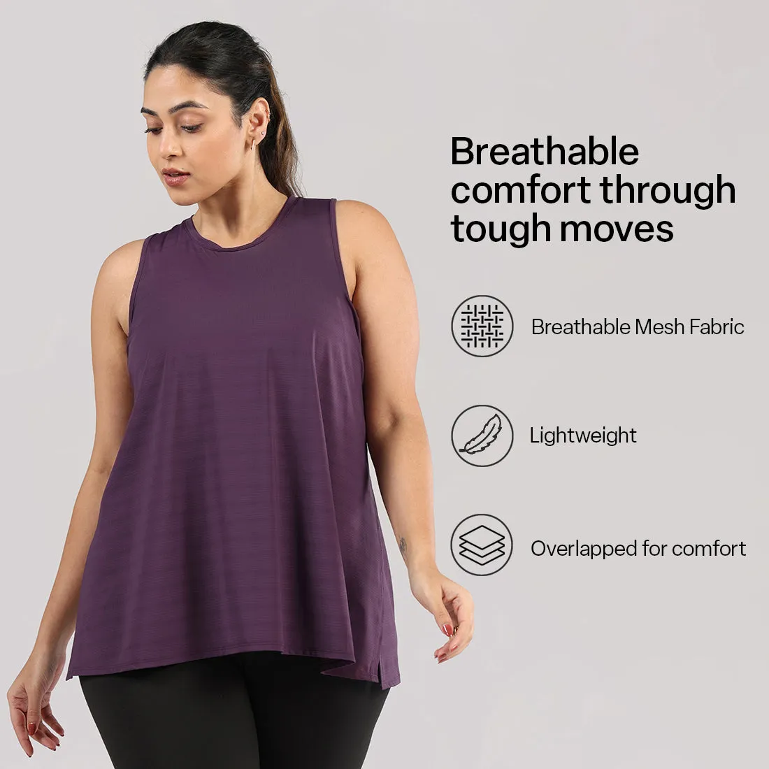 Most Breathable - Overlapped Mesh Tank
