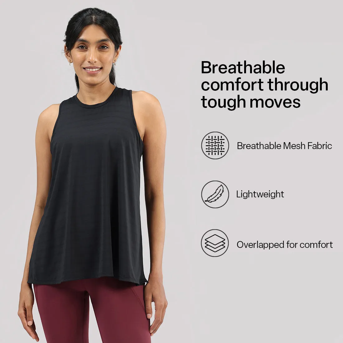 Most Breathable - Overlapped Mesh Tank