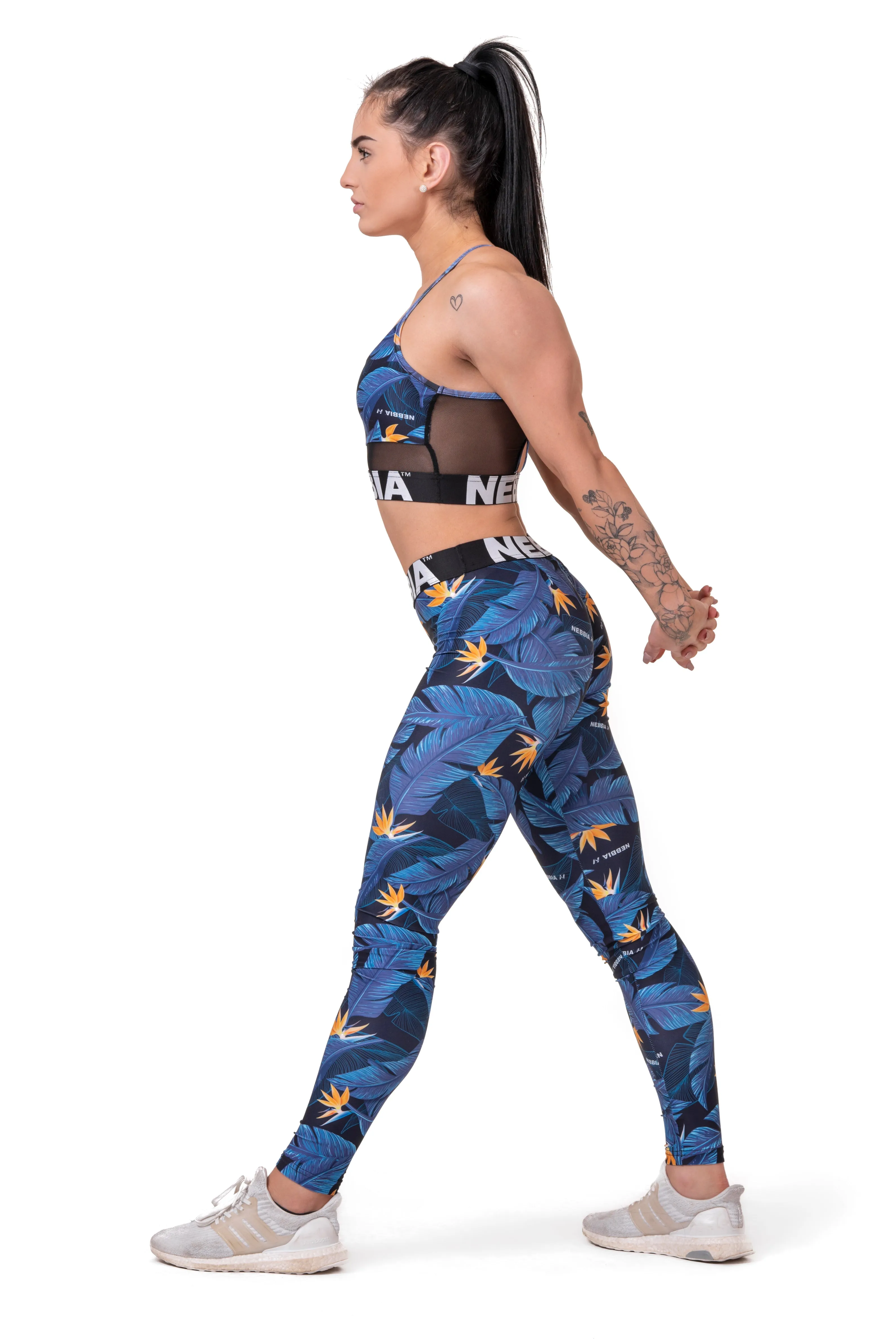 NEBBIA Mid-Waist Ocean Power Leggings 566