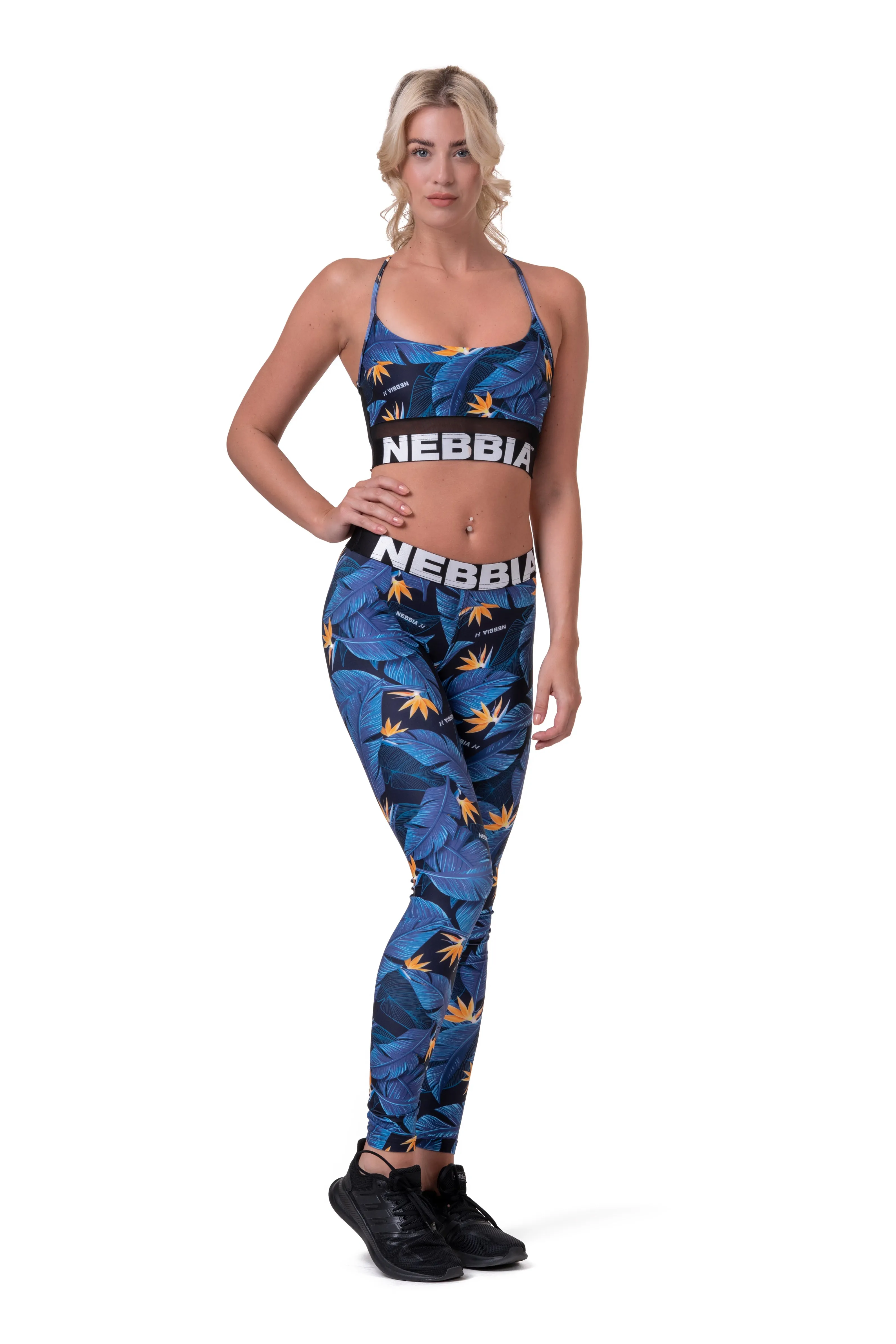 NEBBIA Mid-Waist Ocean Power Leggings 566