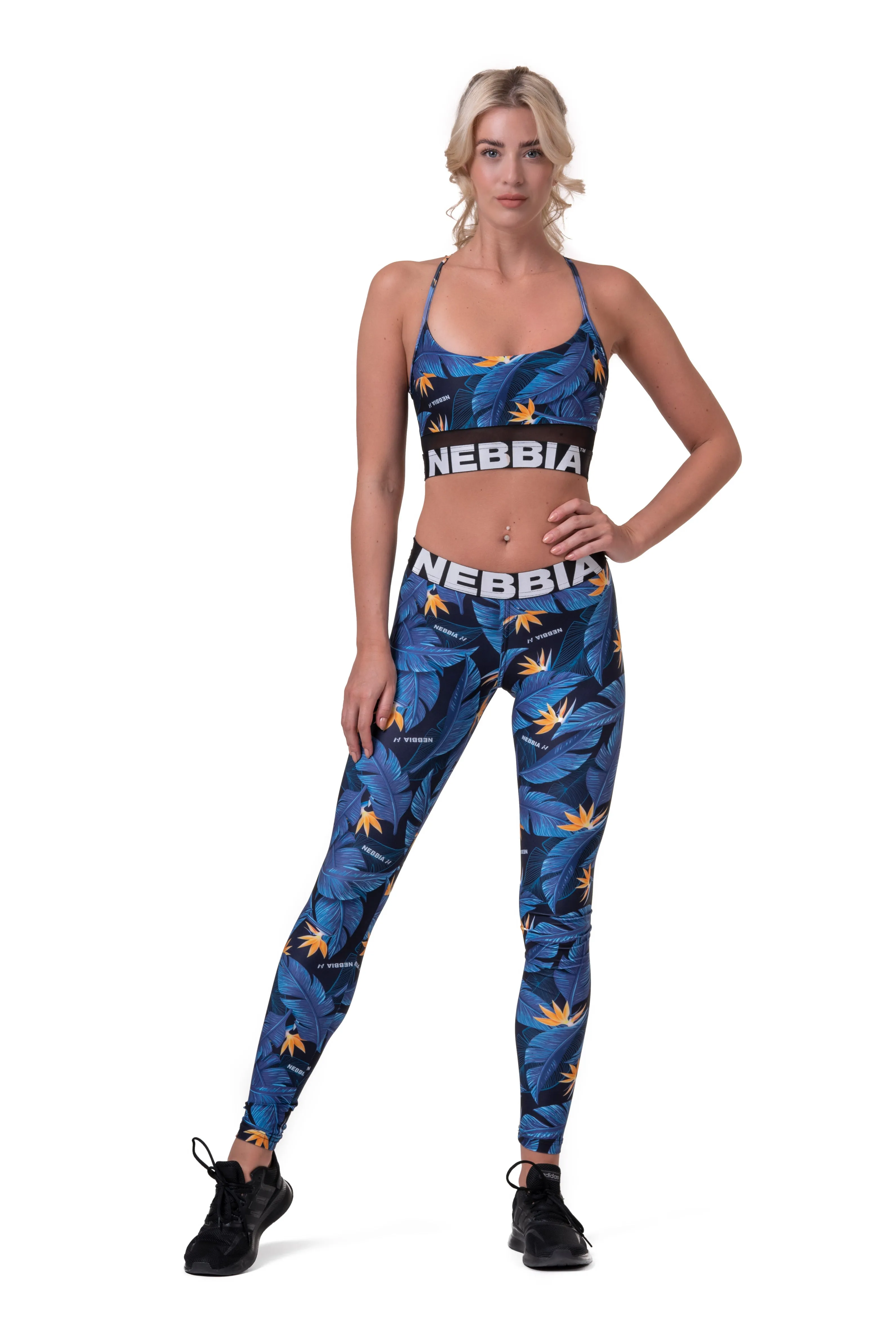NEBBIA Mid-Waist Ocean Power Leggings 566