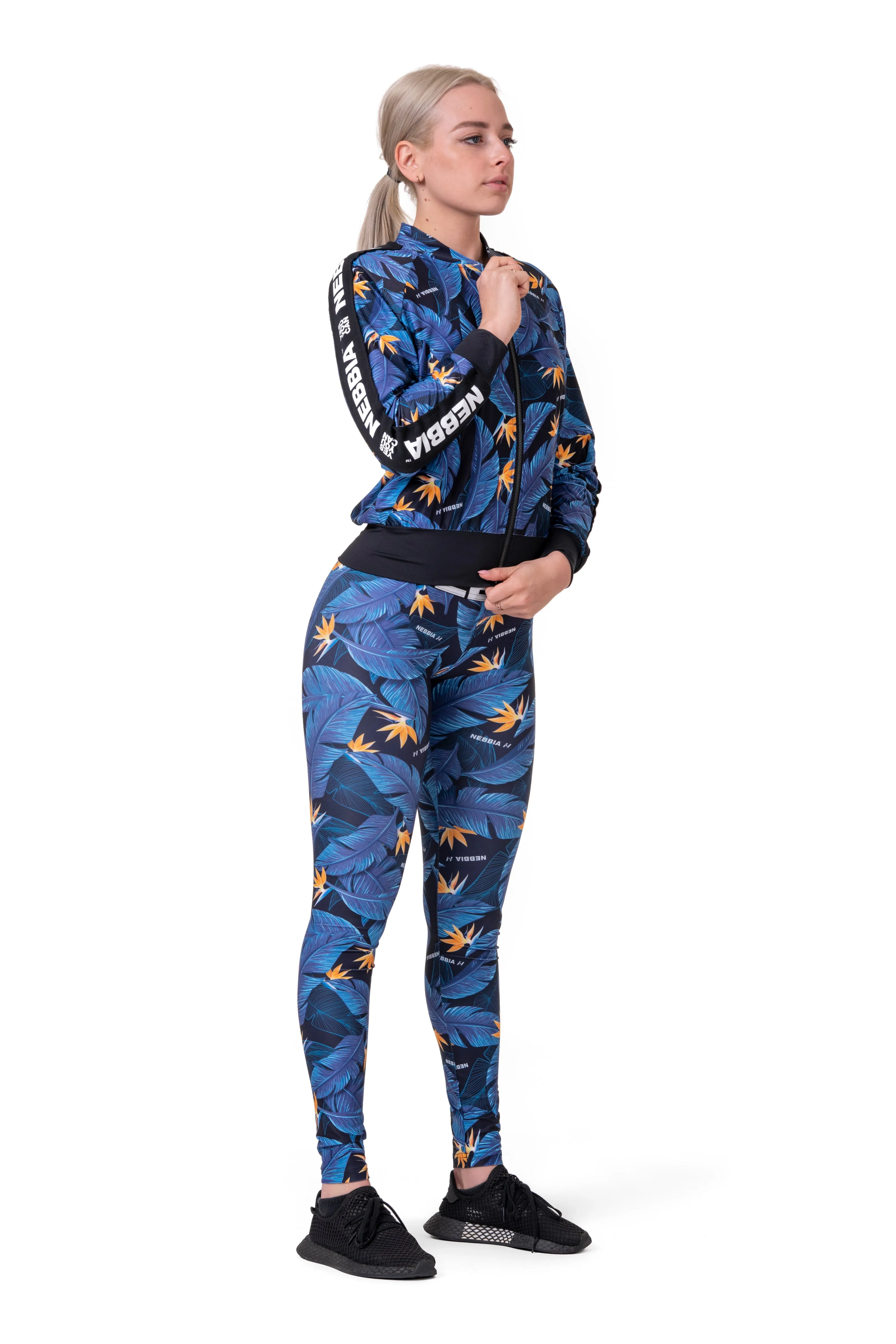 NEBBIA Mid-Waist Ocean Power Leggings 566