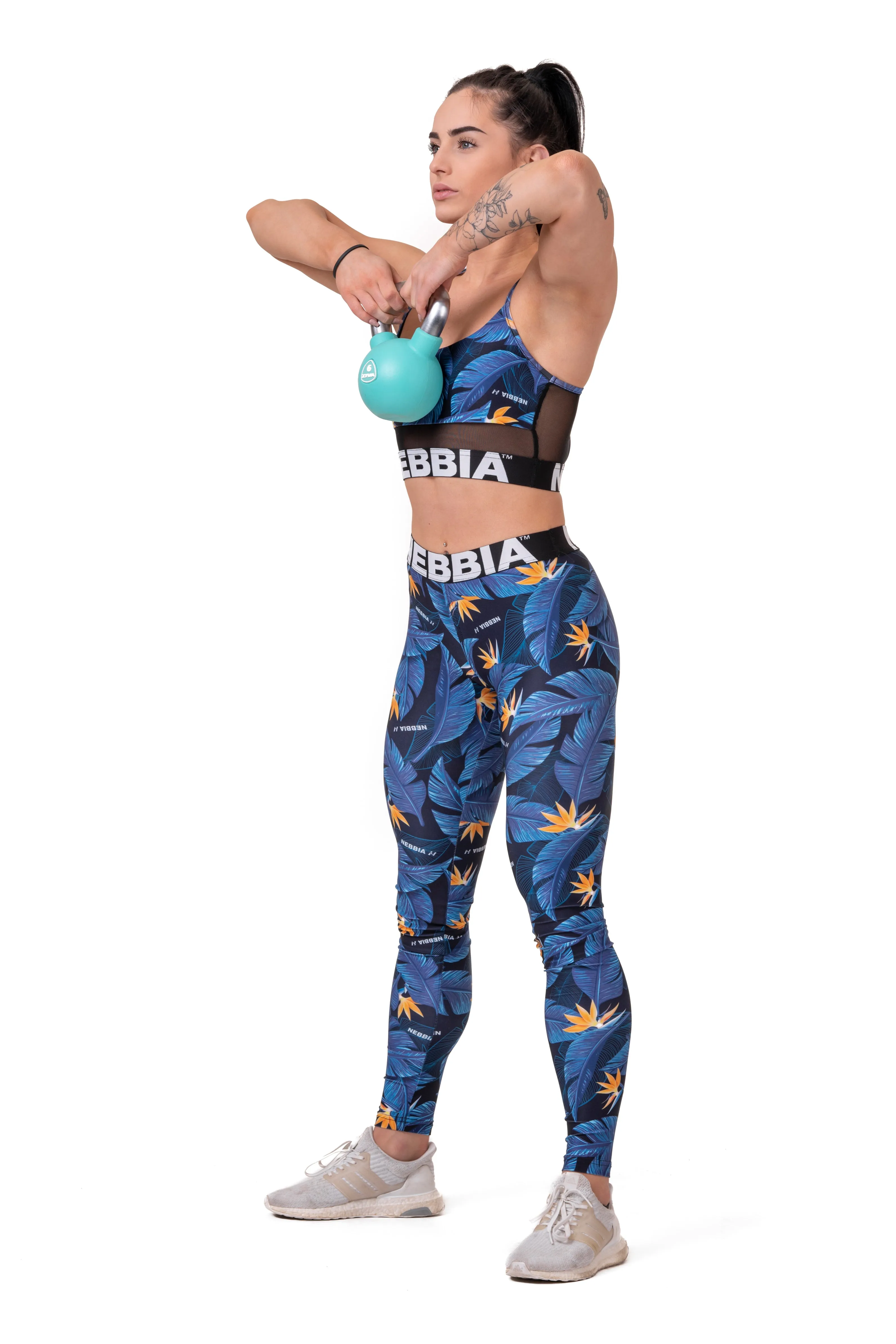 NEBBIA Mid-Waist Ocean Power Leggings 566