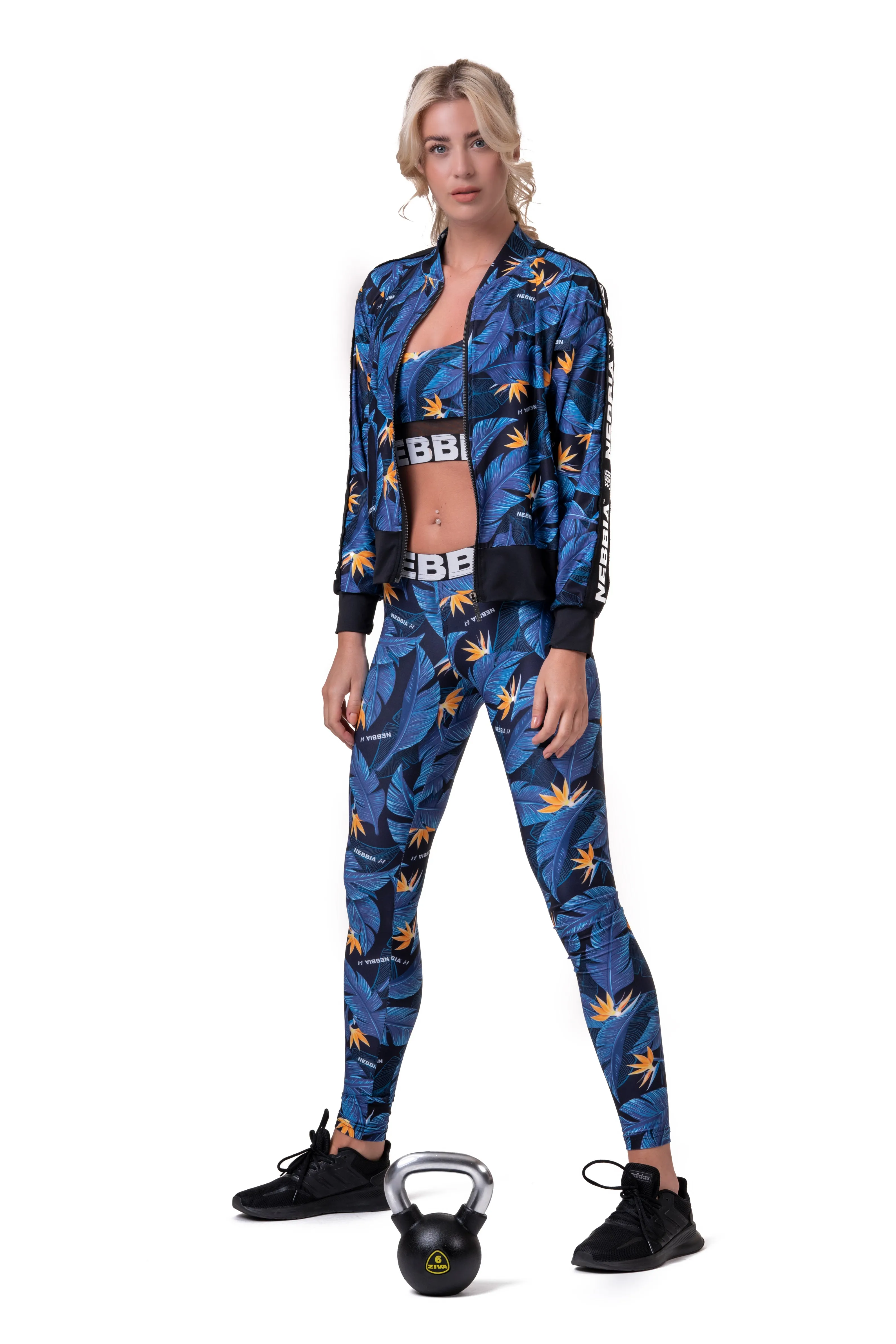 NEBBIA Mid-Waist Ocean Power Leggings 566