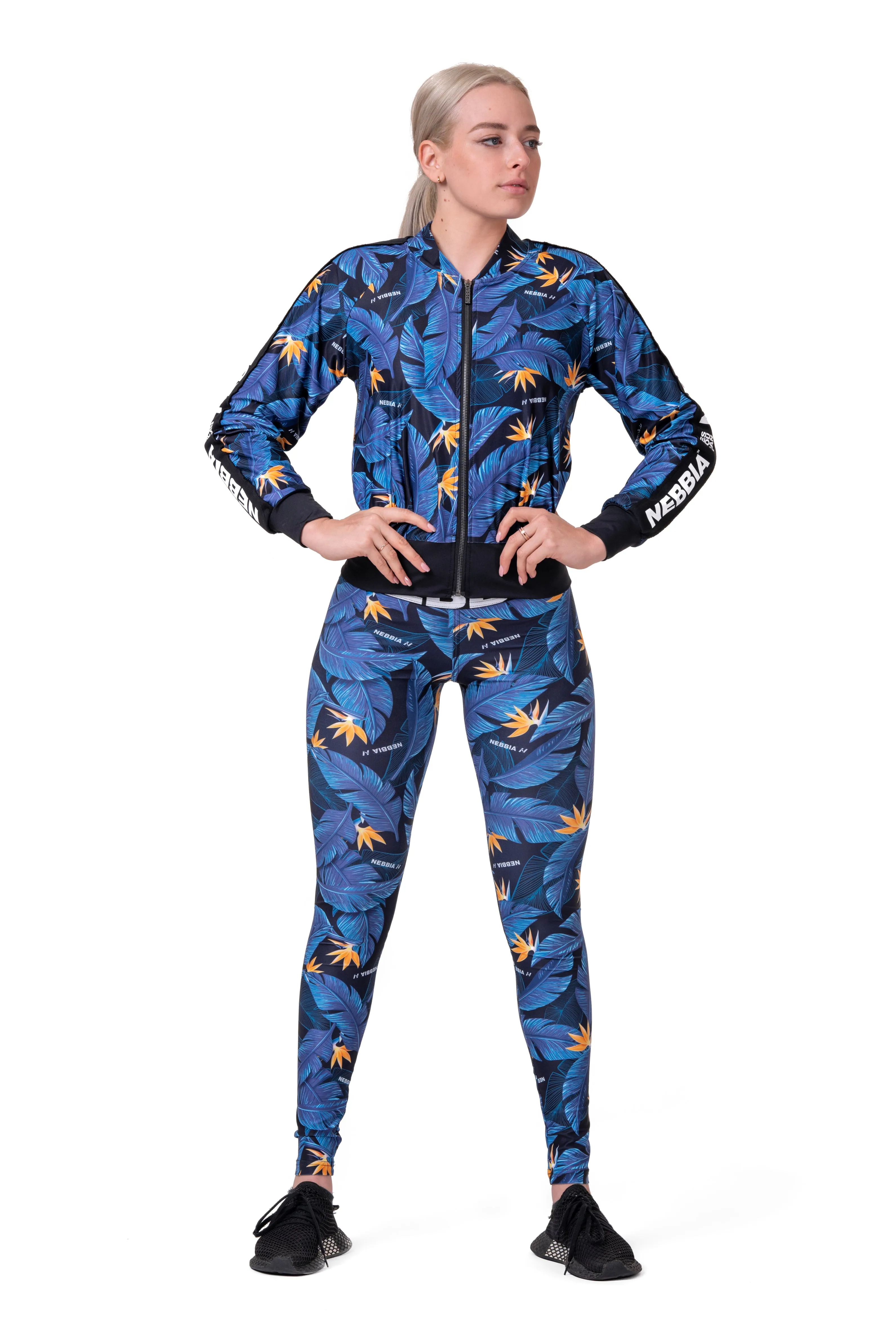 NEBBIA Mid-Waist Ocean Power Leggings 566