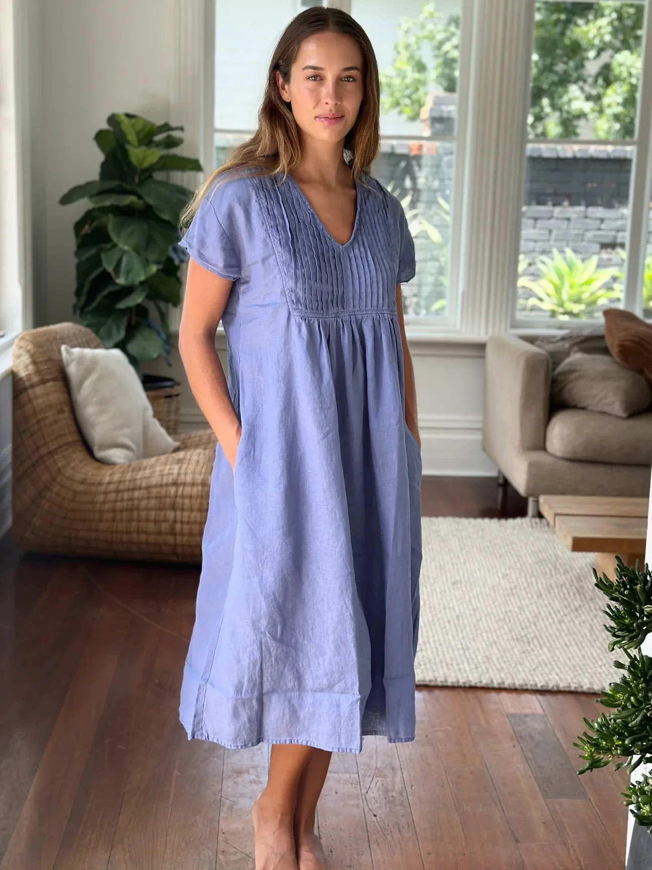Nellie Dress - Cornflower
