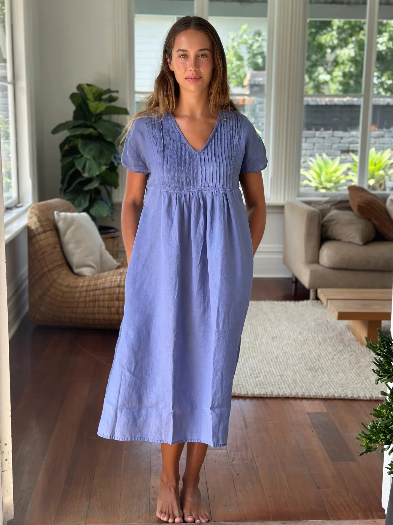 Nellie Dress - Cornflower