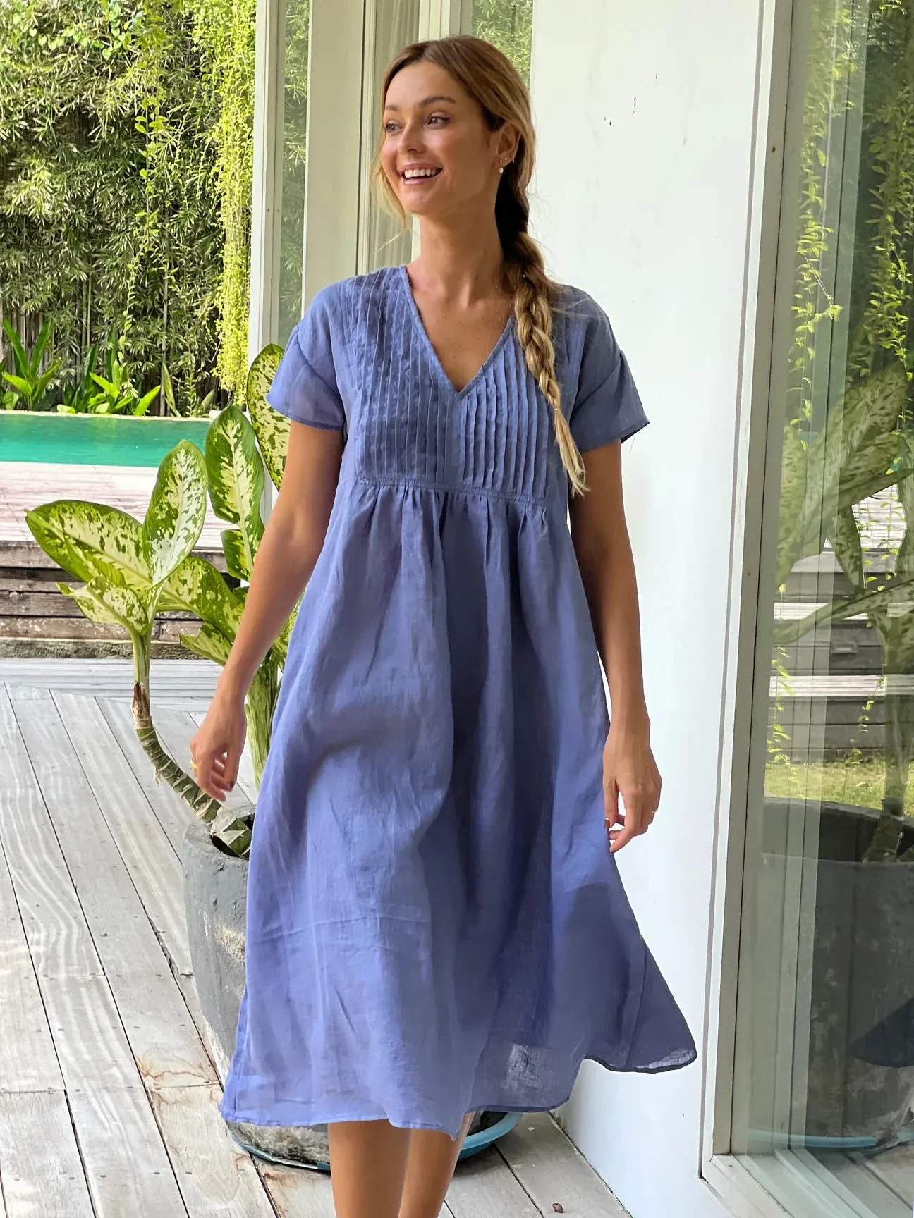 Nellie Dress - Cornflower