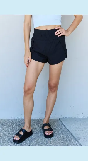Ninexis Stay Active High Waistband Active Shorts in Black