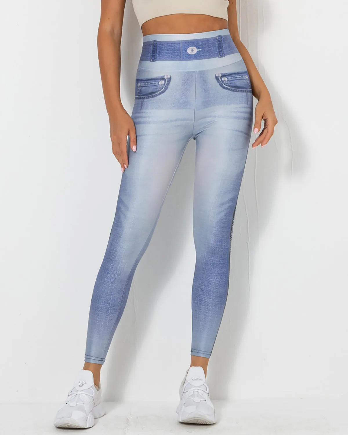 Normani Denim Scrunch Leggings