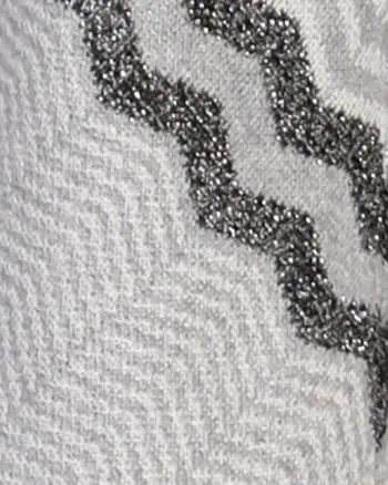Plus Size Chevron Fringe Poncho | Heather Grey Combo