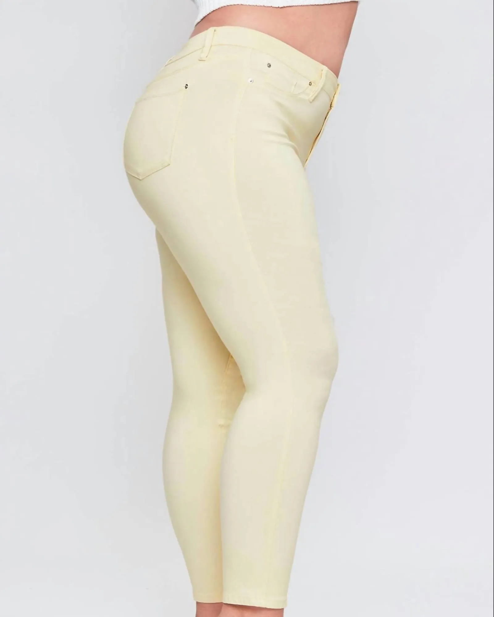 Plus Size Hyper Stretch Skinny Jean in Banana Cream | Banana Cream