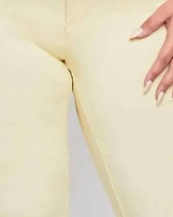 Plus Size Hyper Stretch Skinny Jean in Banana Cream | Banana Cream