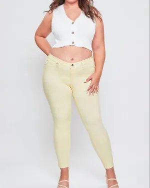 Plus Size Hyper Stretch Skinny Jean in Banana Cream | Banana Cream
