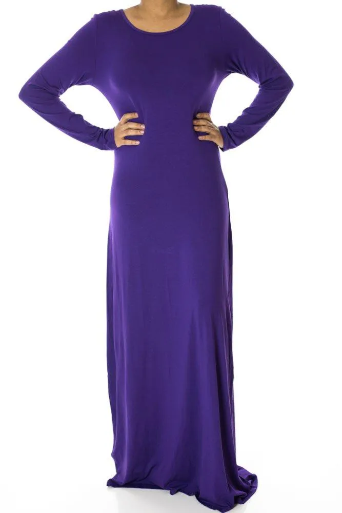 Purple Rayon Maxi dress