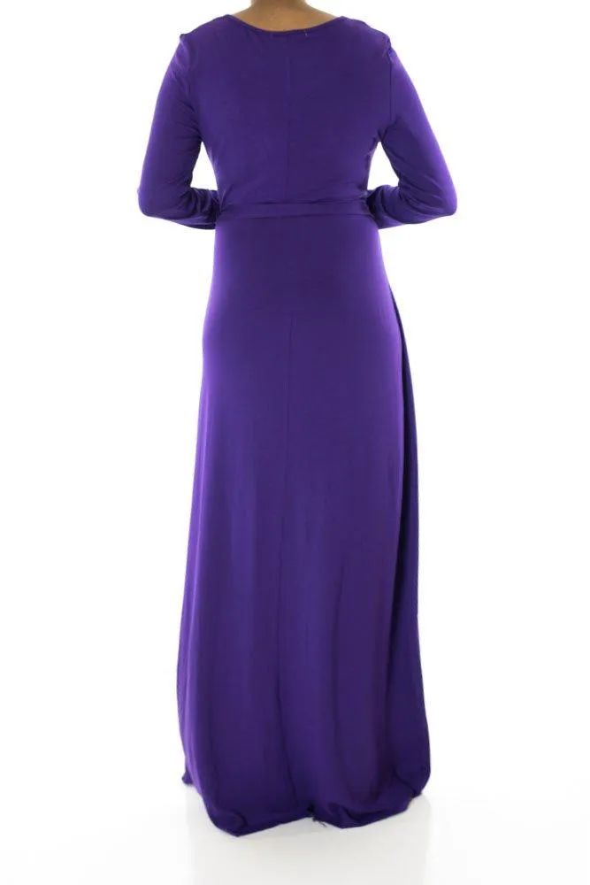 Purple Rayon Maxi dress